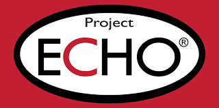 Black Red and White Logo for Project ECHO